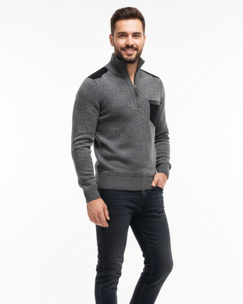 Tristan | Men's Wool Half-Zip Sweater