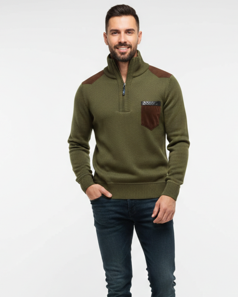 Tristan | Men's Wool Half-Zip Sweater