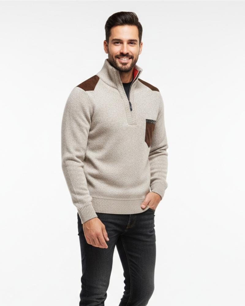 Tristan | Men's Wool Half-Zip Sweater
