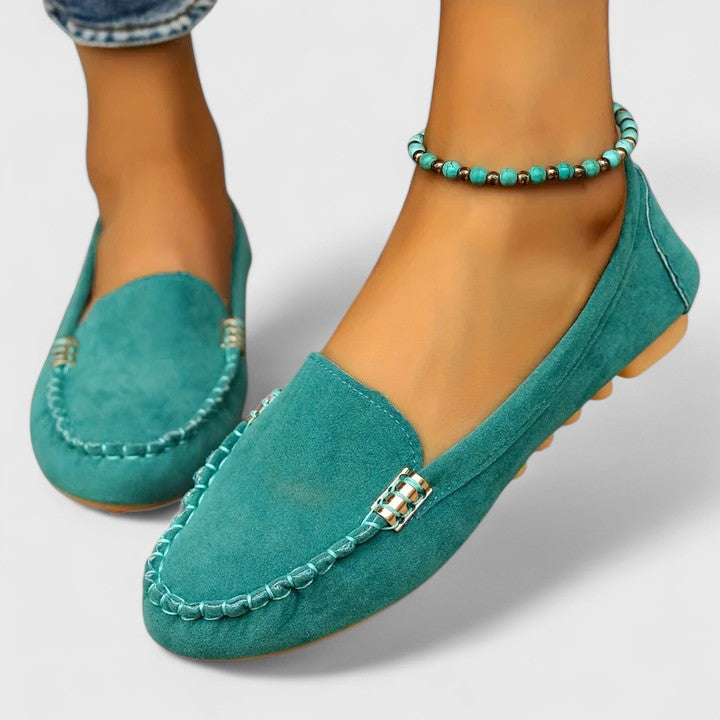 Sybilla | Women's Pink Moccasin Slip-On Loafers