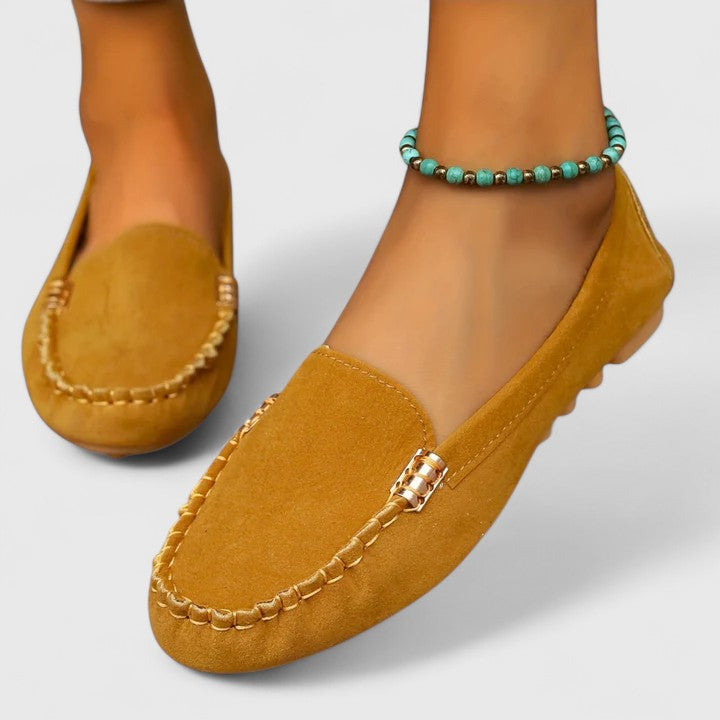 Sybilla | Women's Pink Moccasin Slip-On Loafers