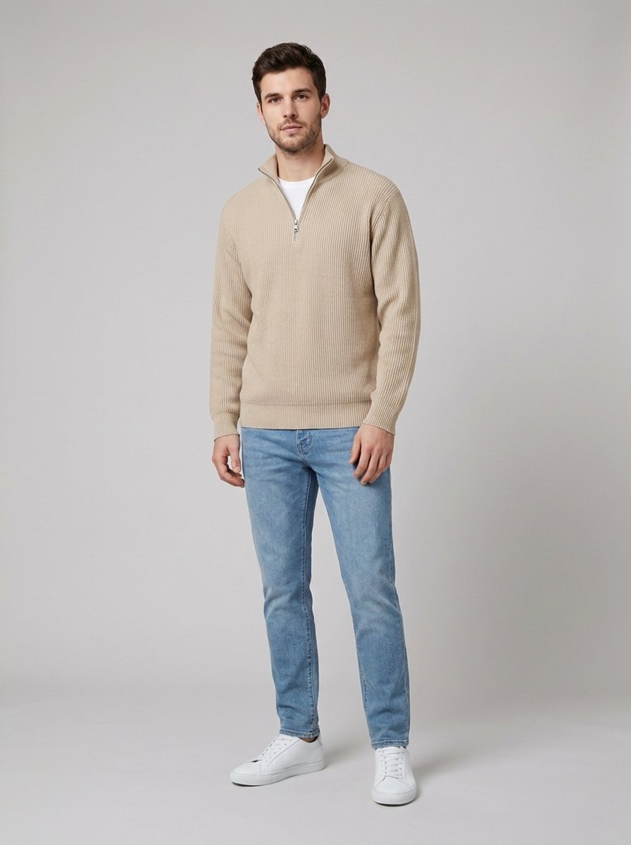 Aero | Men's Half-Zip Knit Sweater