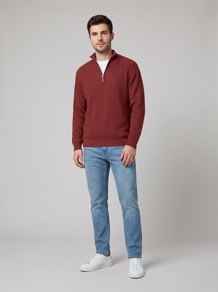 Aero | Men's Half-Zip Knit Sweater
