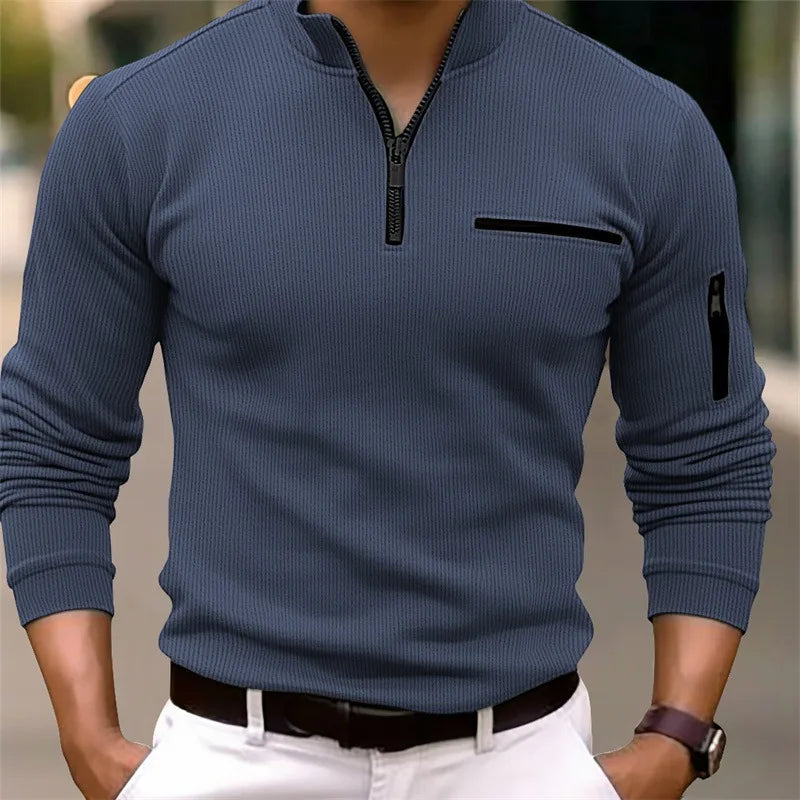 Thorne | Men's Cozy Ribbed Quarter-Zip Sweater