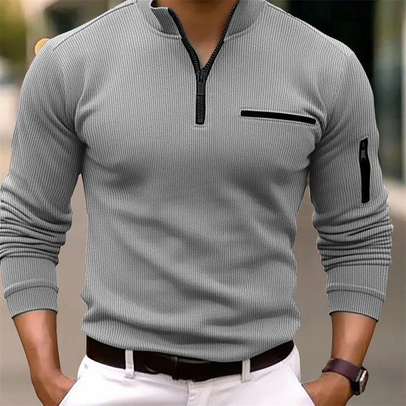 Thorne | Men's Cozy Ribbed Quarter-Zip Sweater
