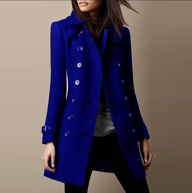 Vespina | Women's Blue Winter Coat