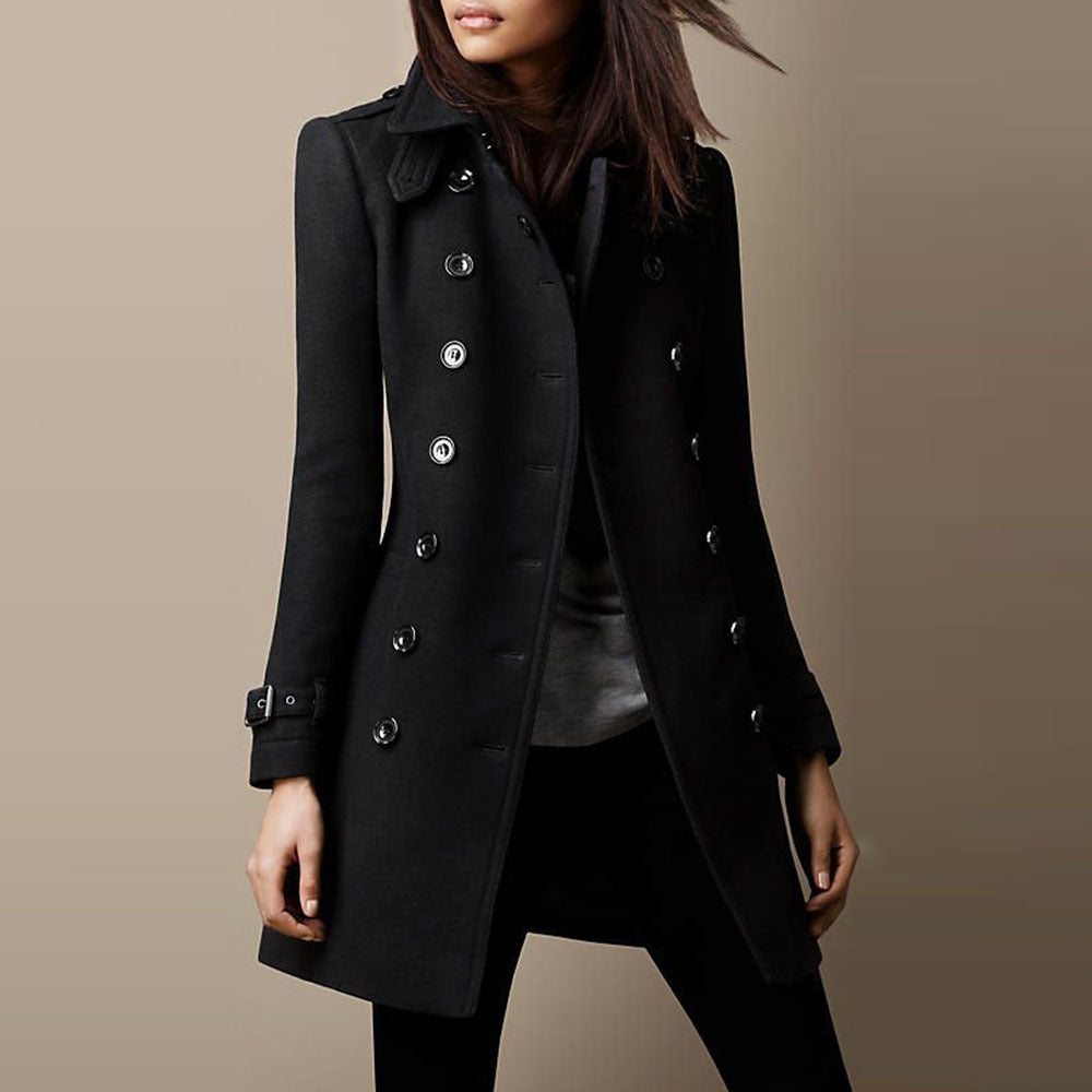 Vespina | Women's Blue Winter Coat