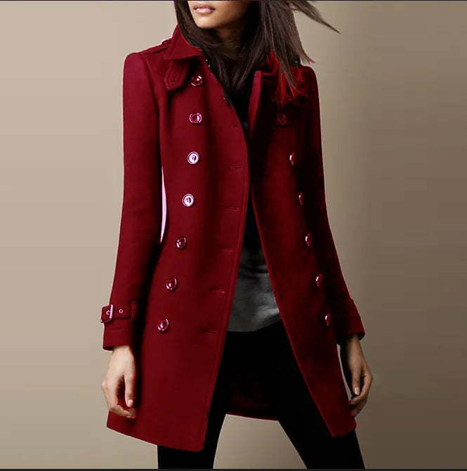 Vespina | Women's Blue Winter Coat