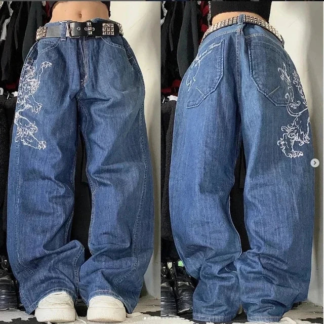 Harlow | Women's Cargo Pocket Baggy Jeans