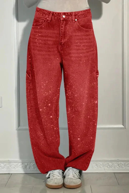 Coraline | Women's Sparkle Baggy Jeans