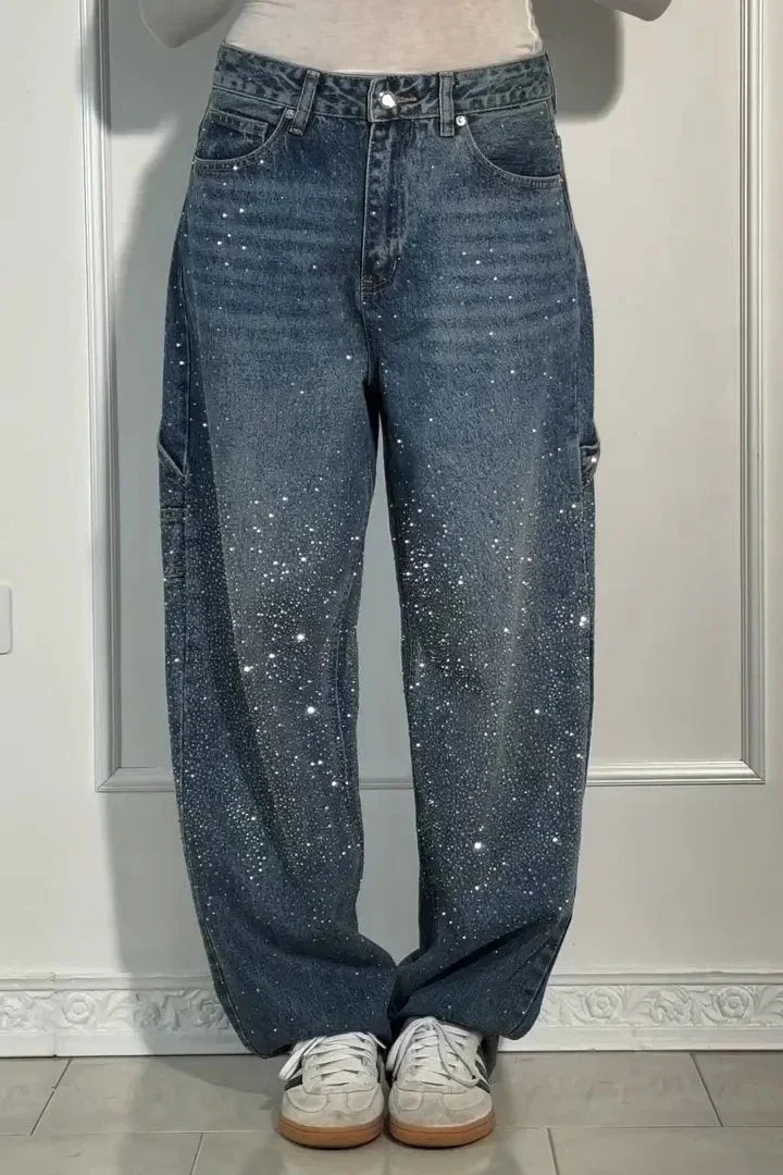 Coraline | Women's Sparkle Baggy Jeans
