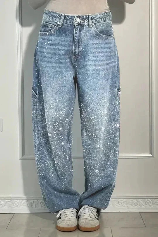 Coraline | Women's Sparkle Baggy Jeans