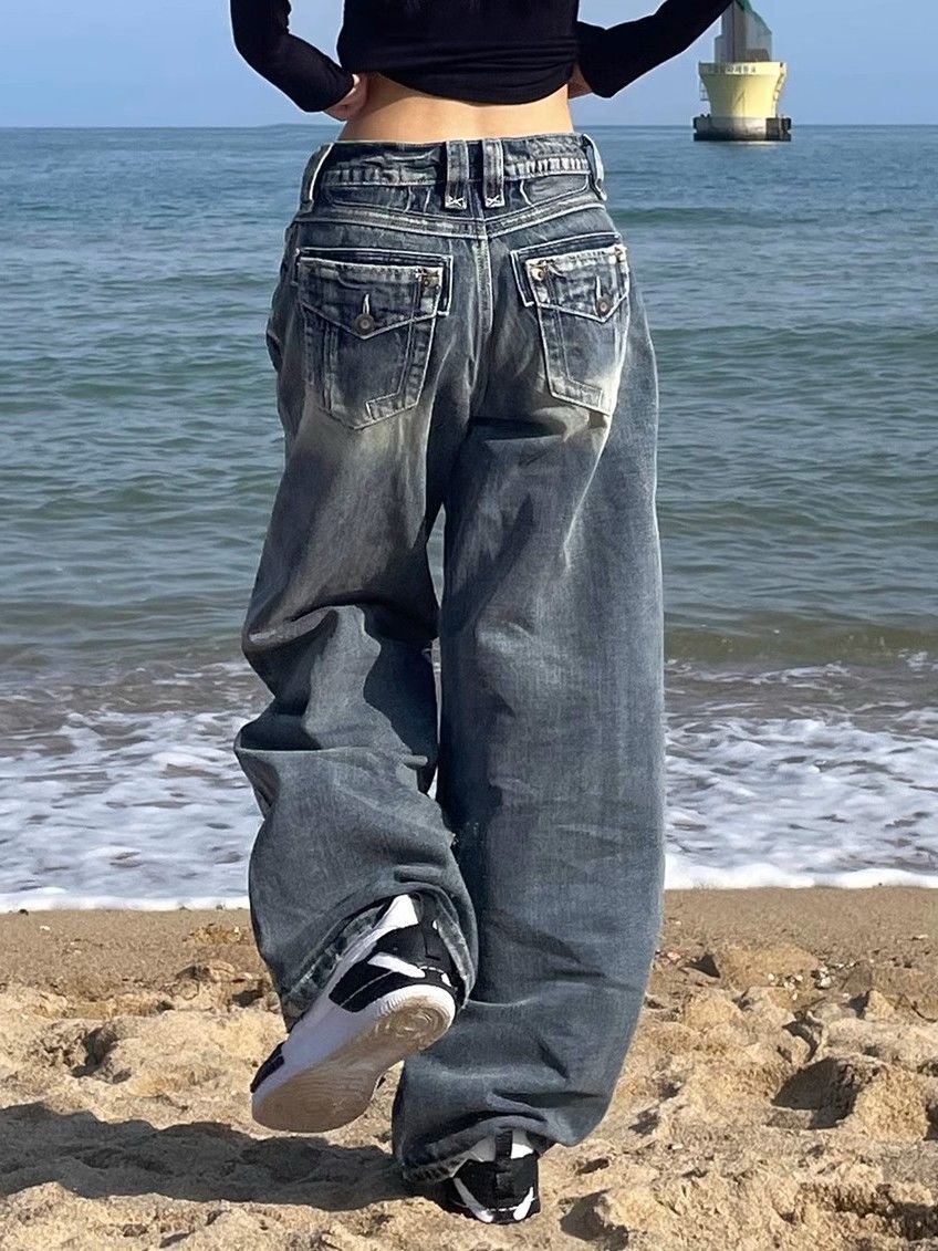 Juniper | Women's Distressed Wide Leg Jeans