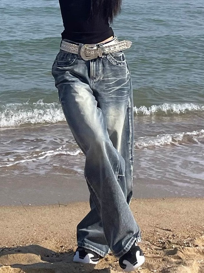 Juniper | Women's Distressed Wide Leg Jeans