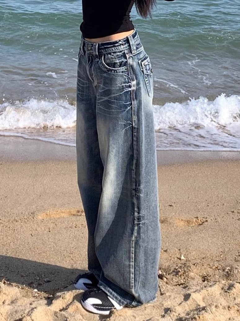Juniper | Women's Distressed Wide Leg Jeans