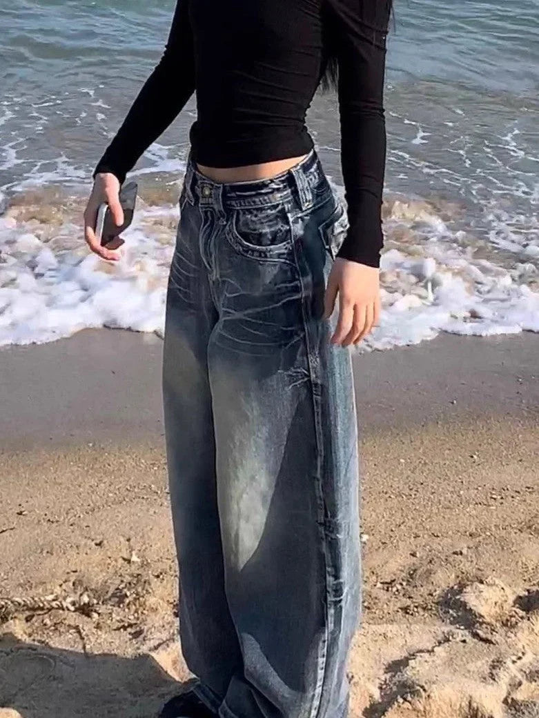 Juniper | Women's Distressed Wide Leg Jeans