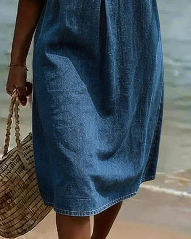 Anouk | Women's Ruffle Sleeve Denim Dress