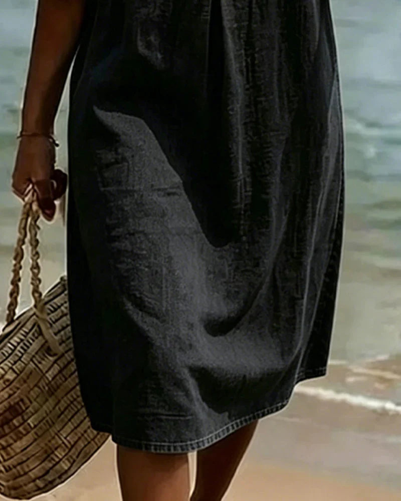 Anouk | Women's Ruffle Sleeve Denim Dress