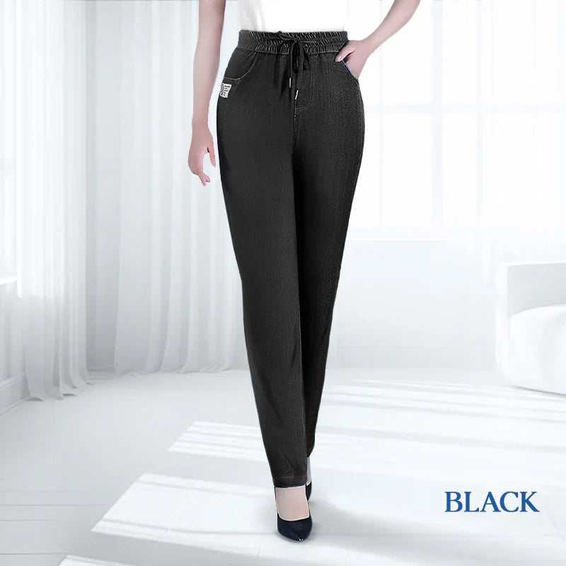 Freya | Women's Elastic Waist Tapered Jeans