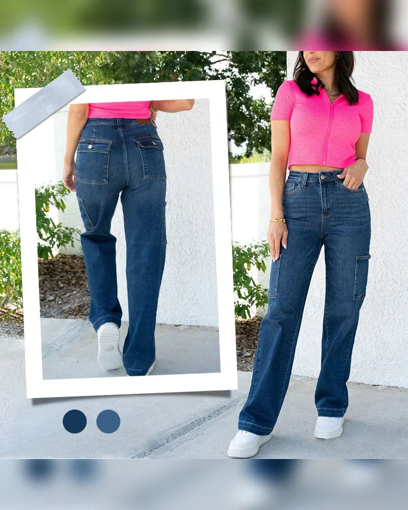 Cordelia | Women's Cargo Wide Leg Jeans