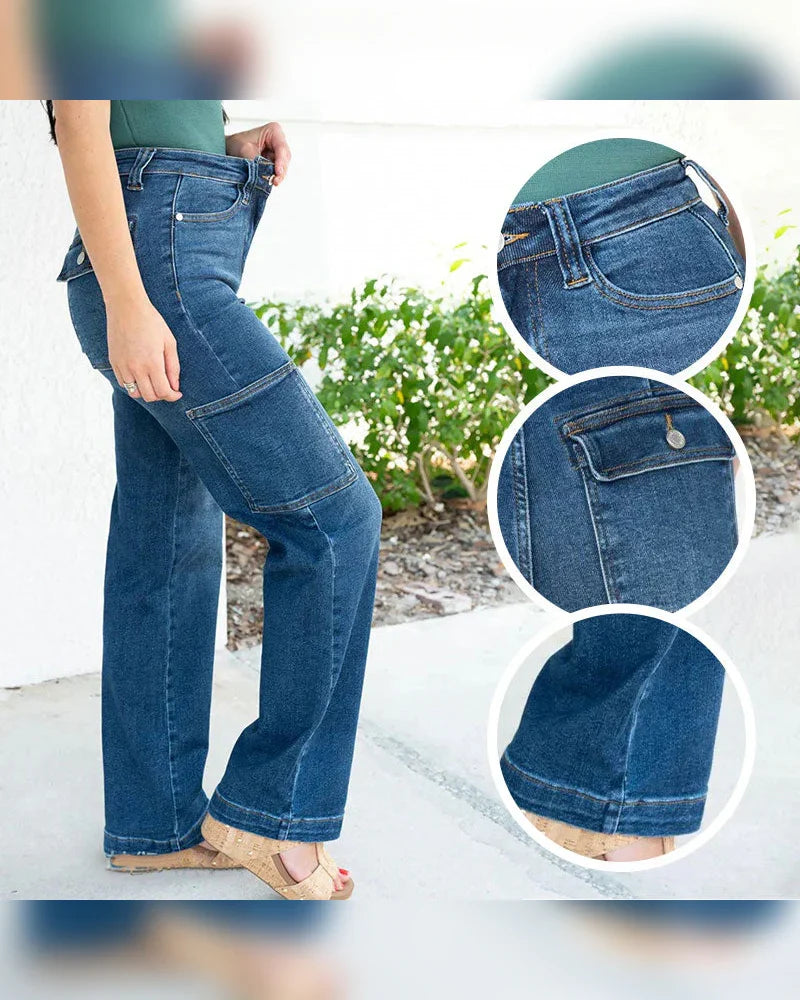 Cordelia | Women's Cargo Wide Leg Jeans