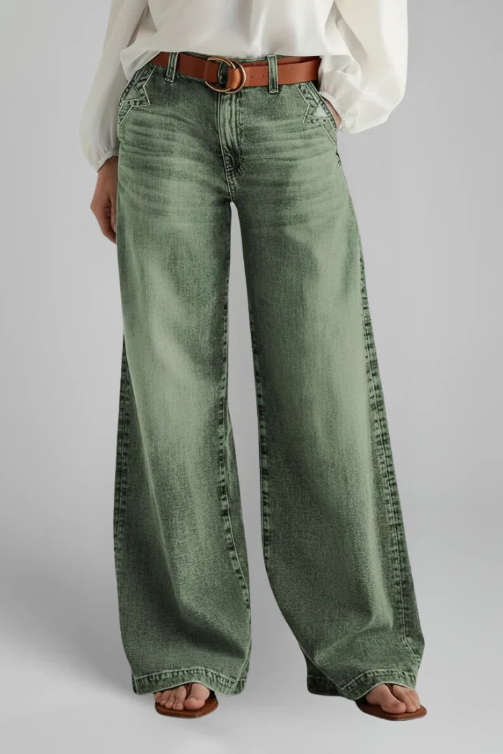 Beatrix | Women's High Rise Wide Leg Jeans