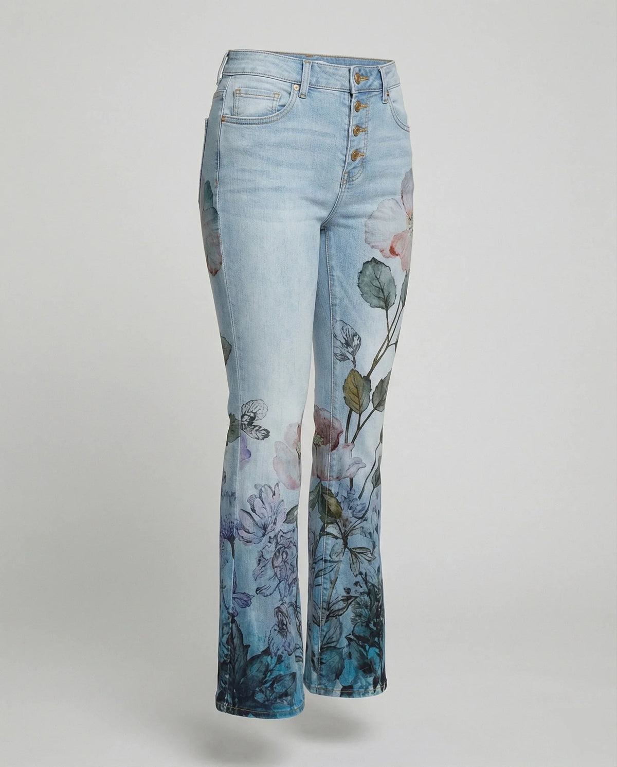 Briar | Women's Floral Print Flared Jeans