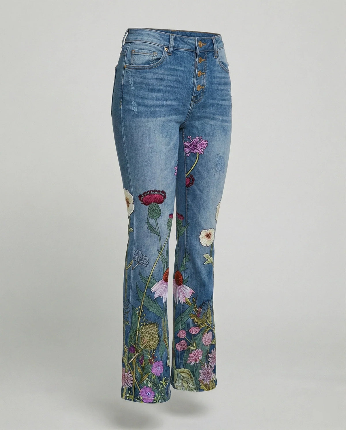 Briar | Women's Floral Print Flared Jeans