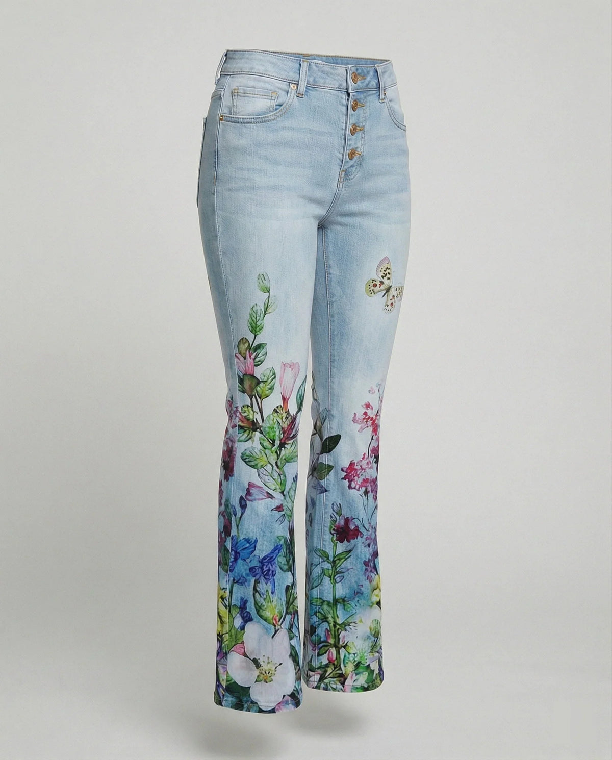 Briar | Women's Floral Print Flared Jeans