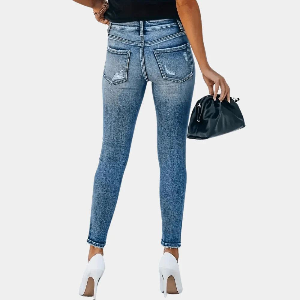 Delphine | Women's Distressed Skinny Jeans