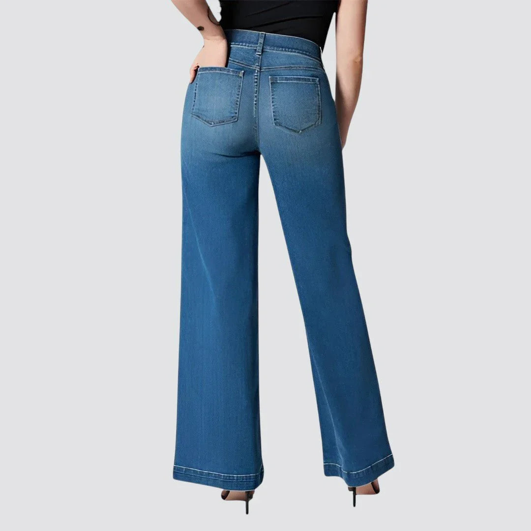 Ottoline | Women's Pull-On Wide Leg Jeans