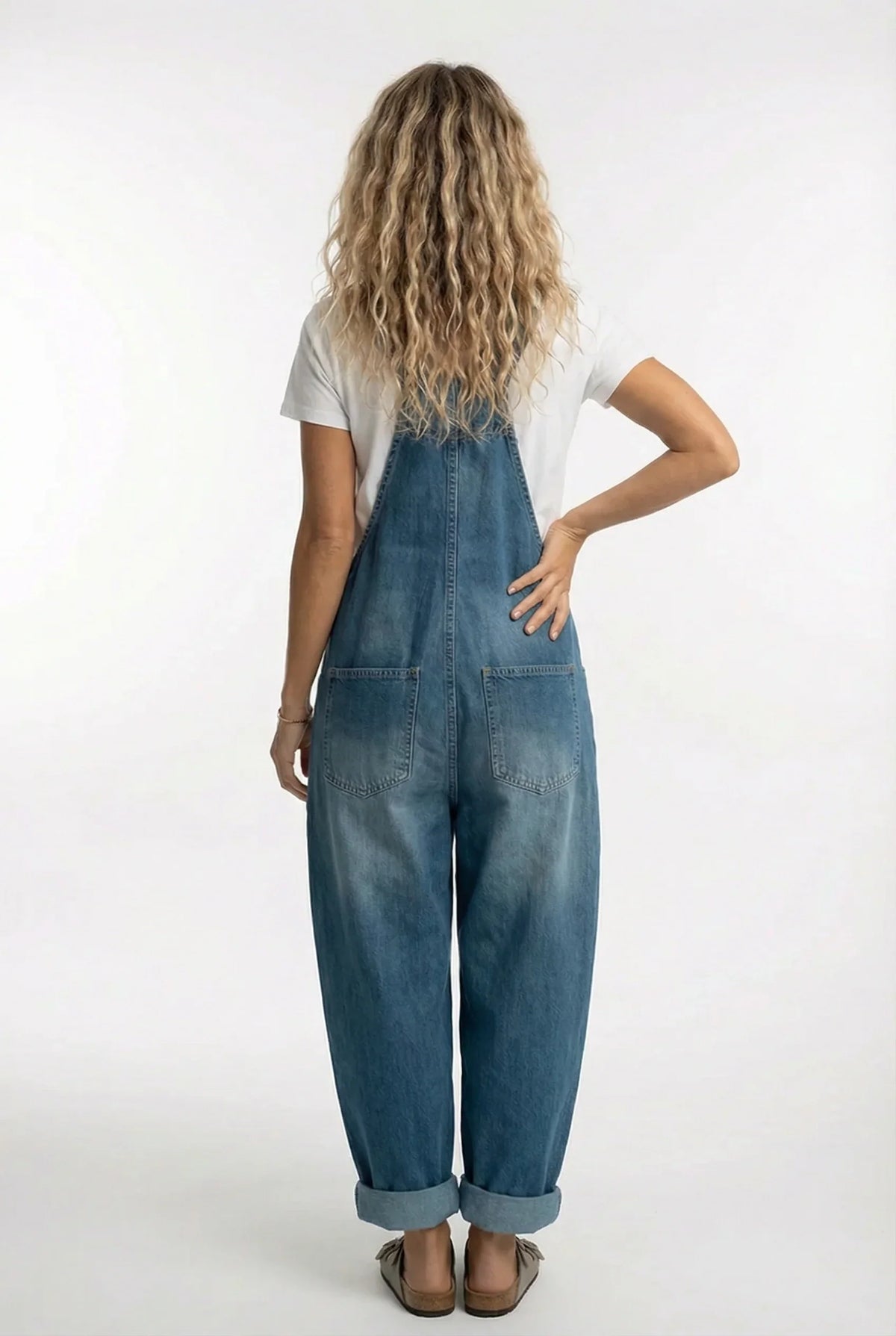 Halina | Women's Wide Leg Denim Jumpsuit
