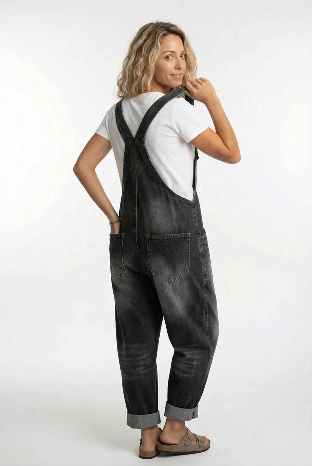 Halina | Women's Wide Leg Denim Jumpsuit