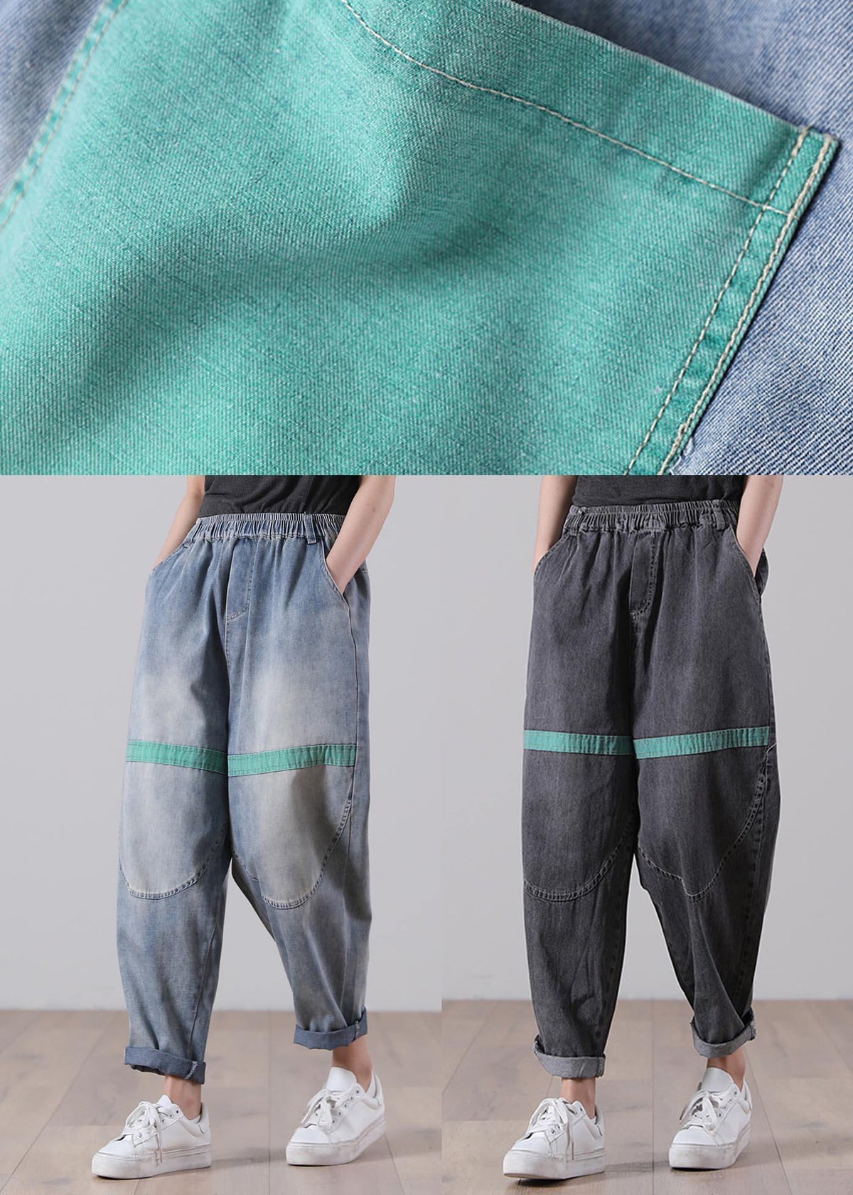 Brielle | Women's Patchwork Cropped Jeans