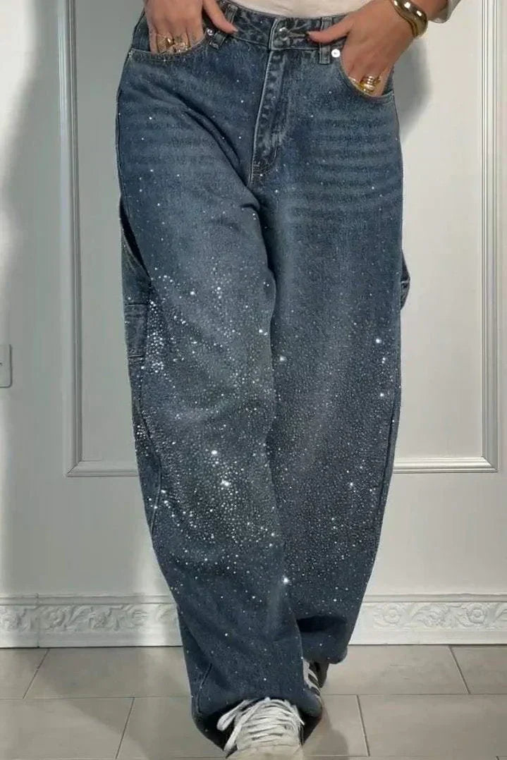 Celestine | Women's Sparkle Wide Leg Jeans