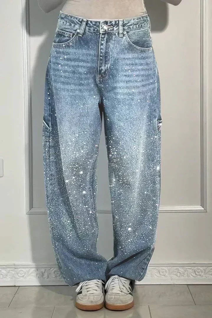 Celestine | Women's Sparkle Wide Leg Jeans