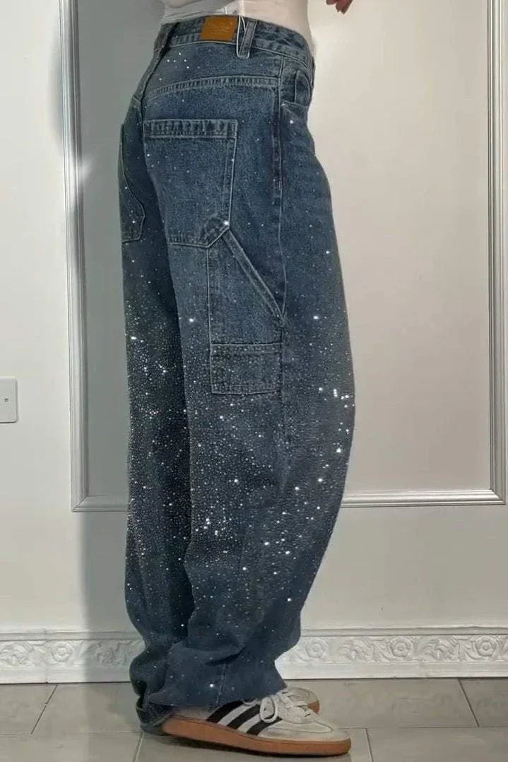 Celestine | Women's Sparkle Wide Leg Jeans