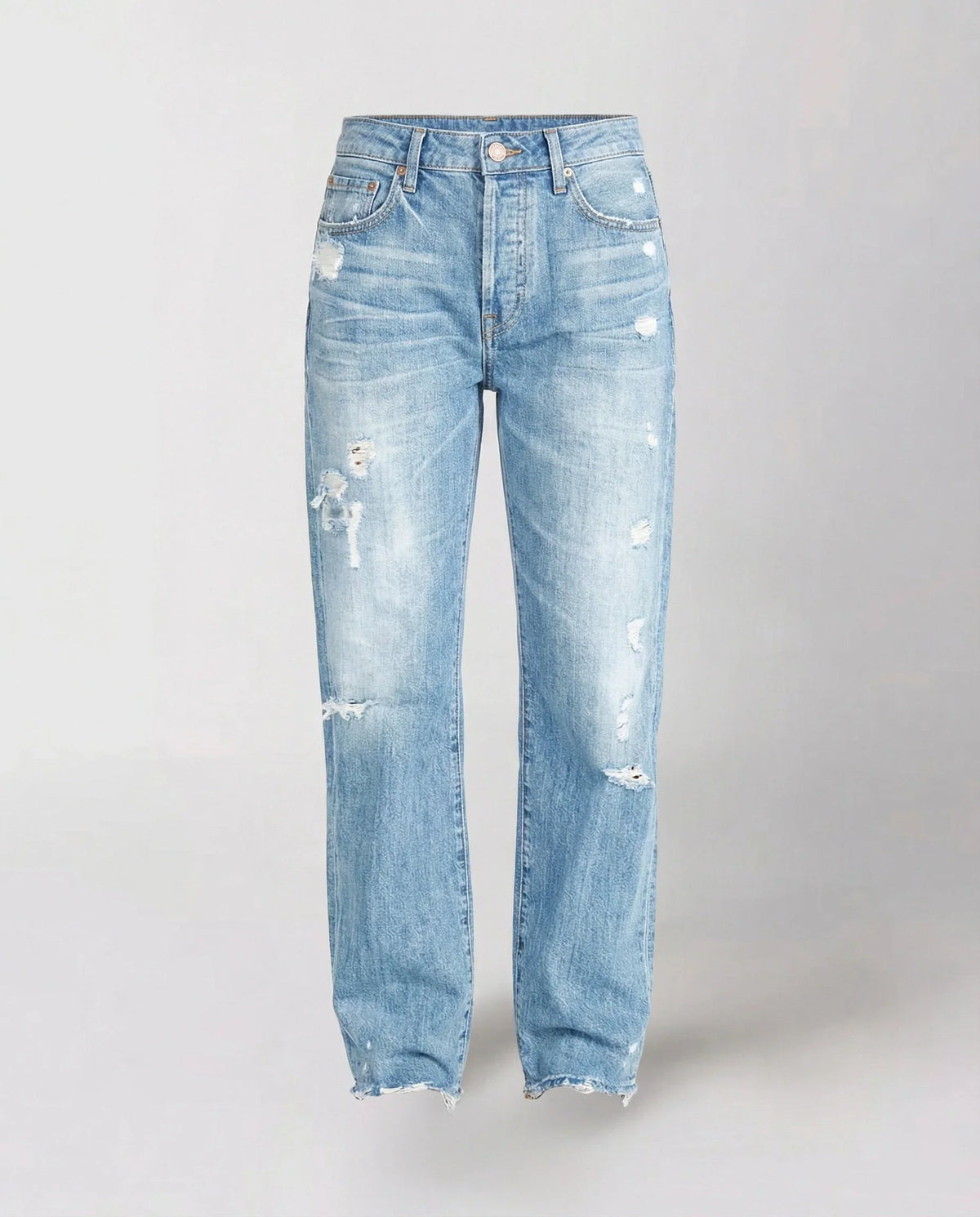 Nadia | Women's Distressed Straight Leg Jeans
