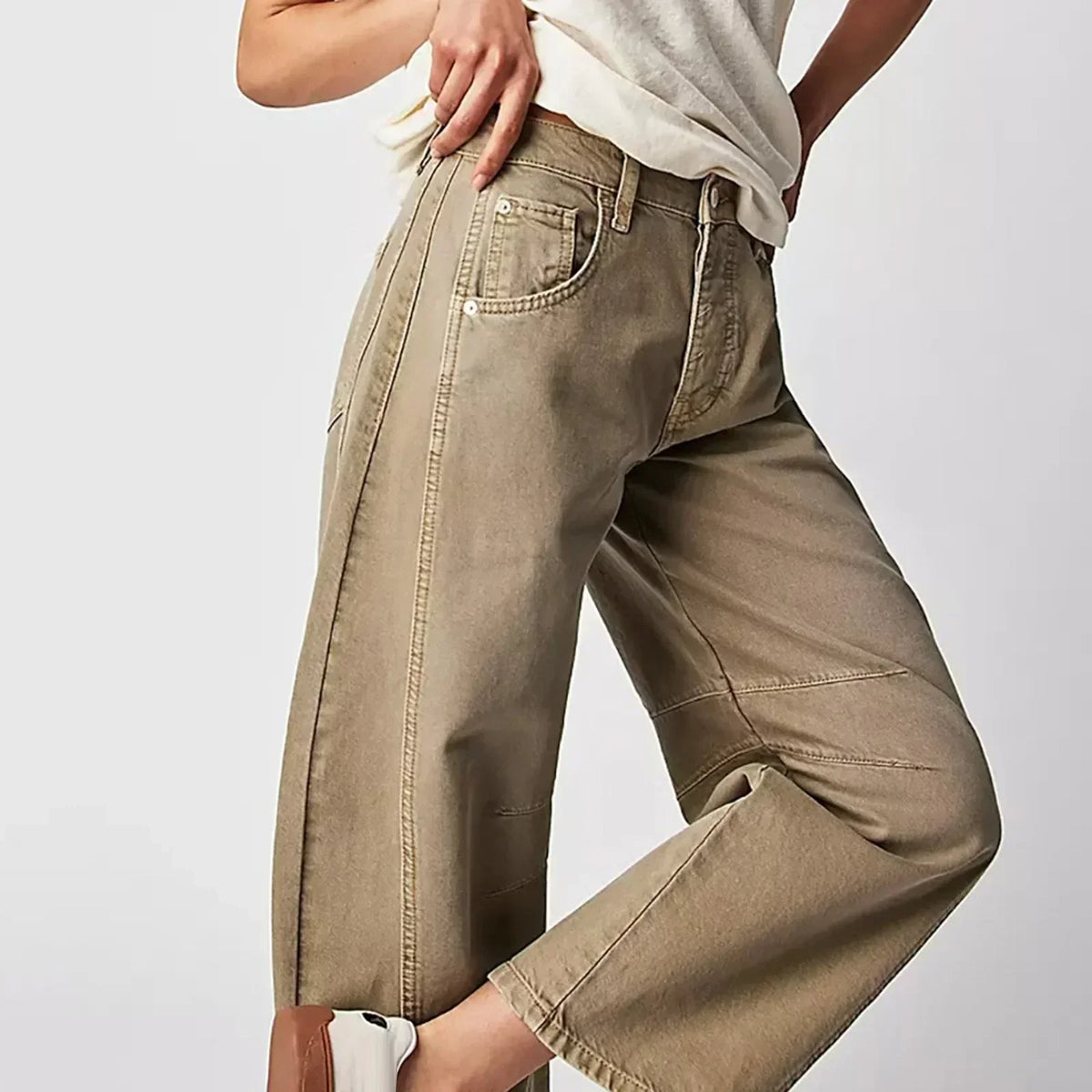 Wren | Women's Cropped Wide Leg Jeans