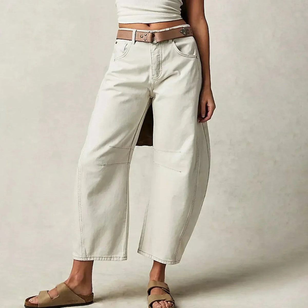 Wren | Women's Cropped Wide Leg Jeans