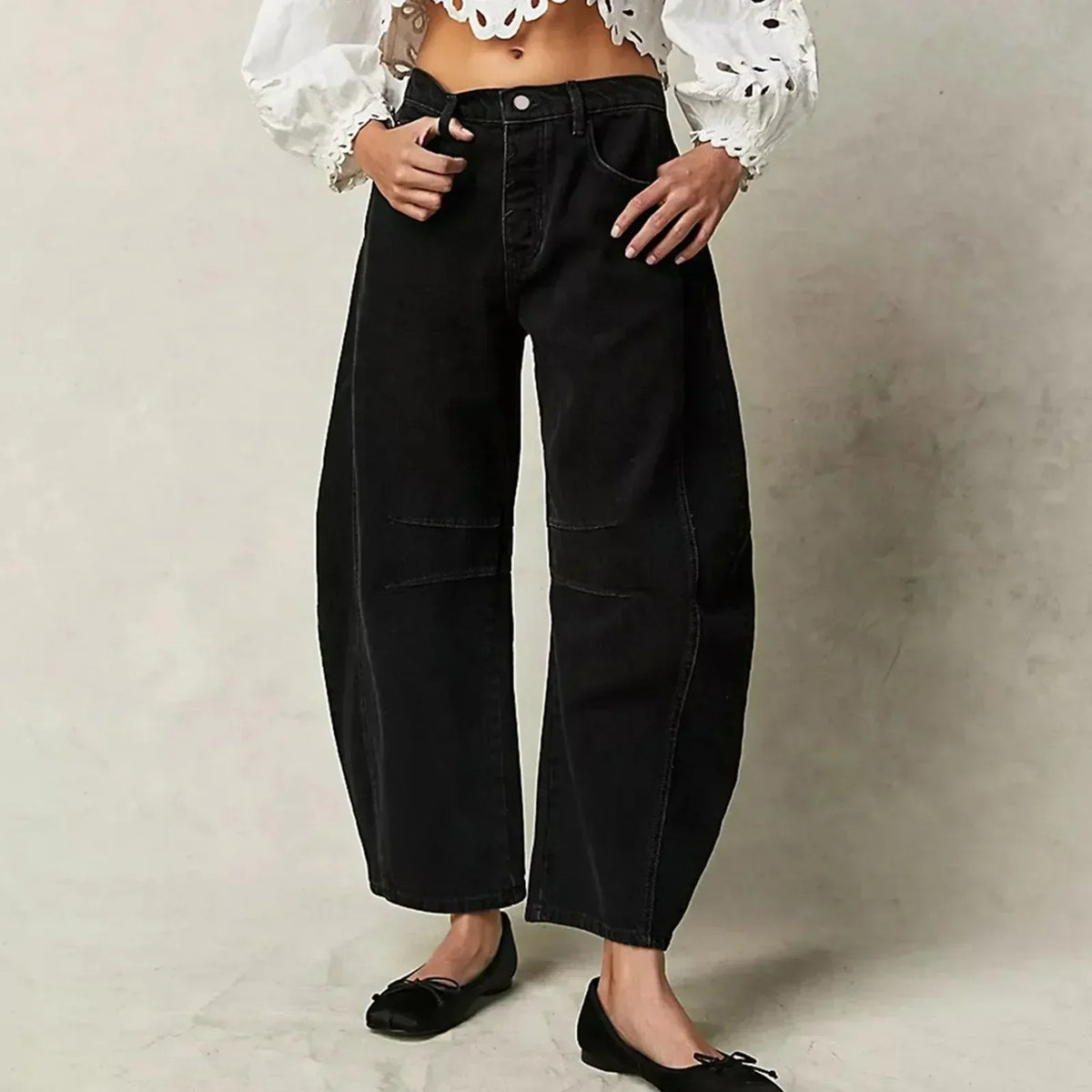 Wren | Women's Cropped Wide Leg Jeans