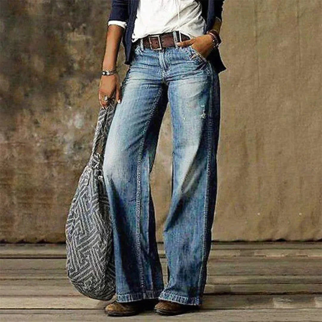 Odette | Women's Heavy-Fade Wide Leg Jeans