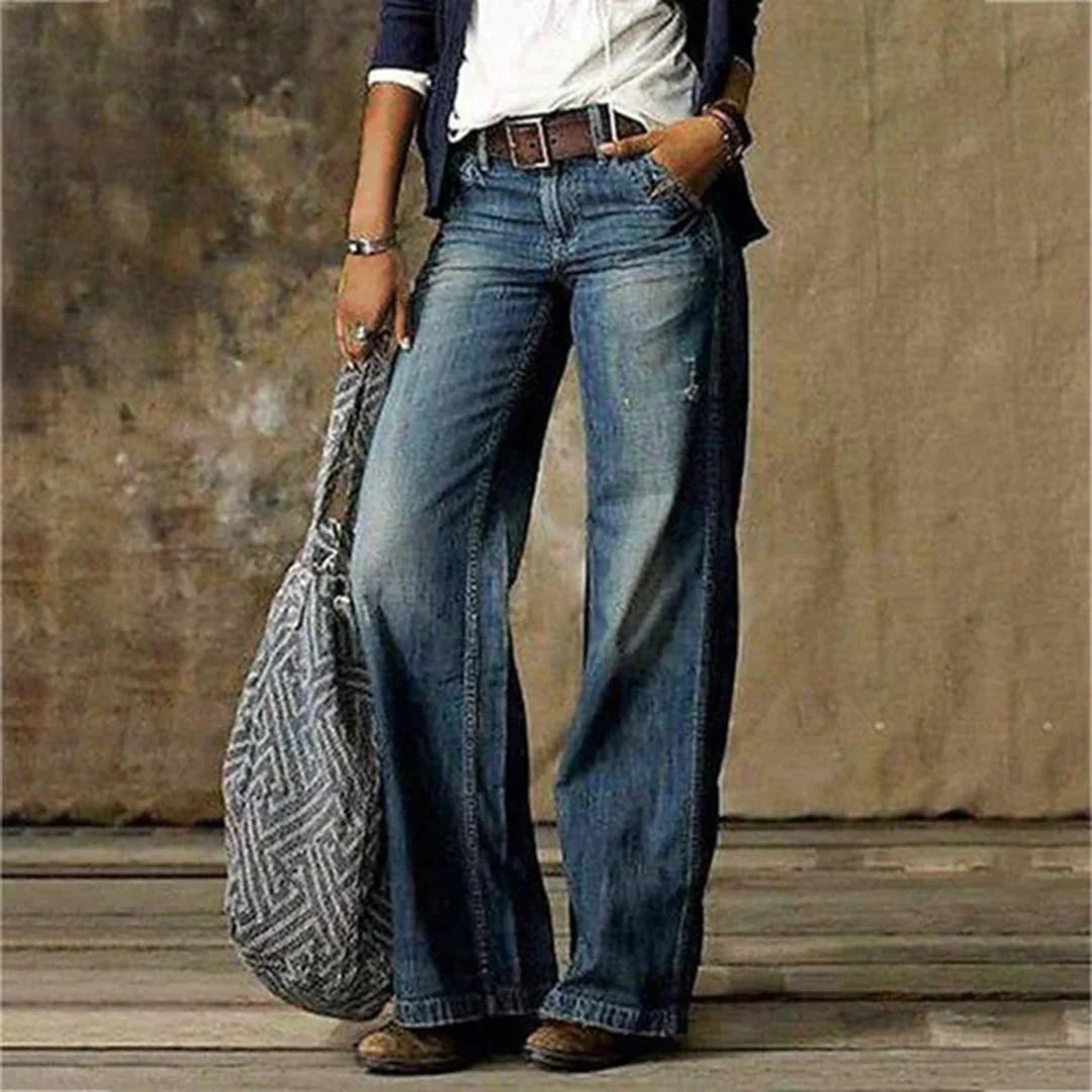 Odette | Women's Heavy-Fade Wide Leg Jeans