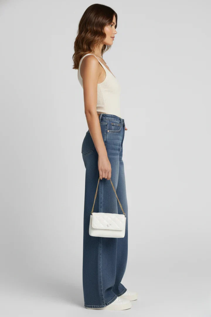 Lucienne | Women's Pocketed Wide Leg Jeans