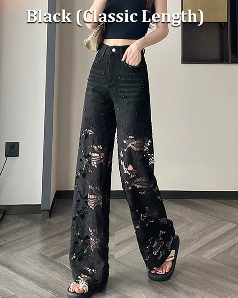 Seraphina | Women's Rhinestone Cutout Jeans