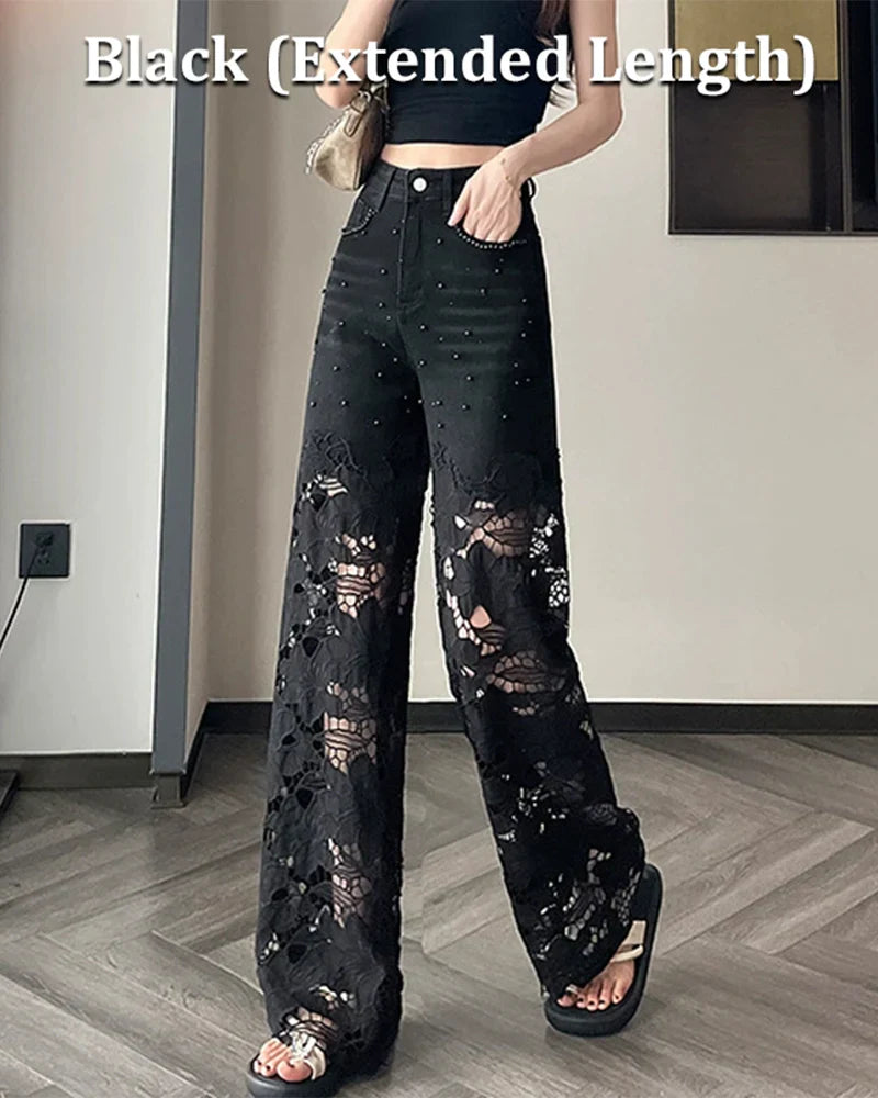Seraphina | Women's Rhinestone Cutout Jeans