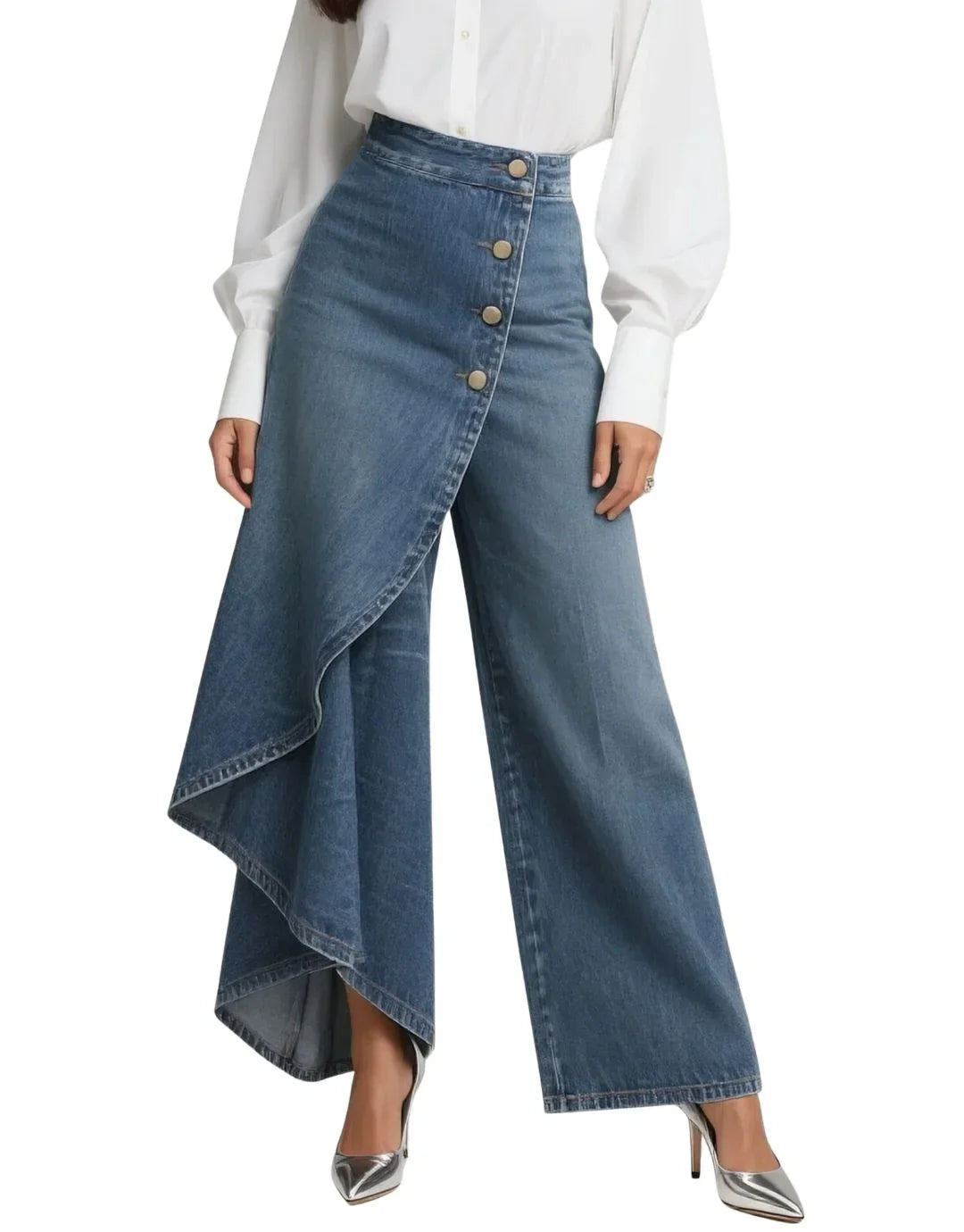 Odessa | Women's Wrap Front Wide Leg Jeans