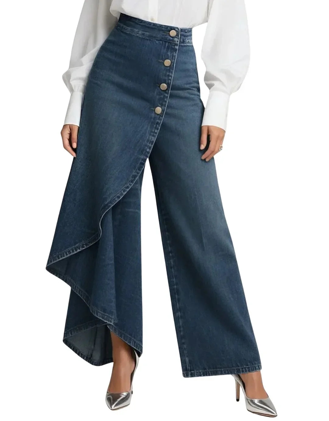 Odessa | Women's Wrap Front Wide Leg Jeans