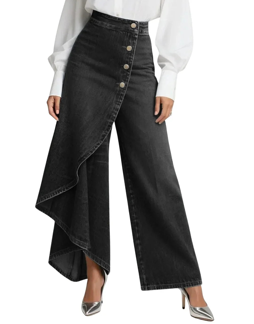 Odessa | Women's Wrap Front Wide Leg Jeans