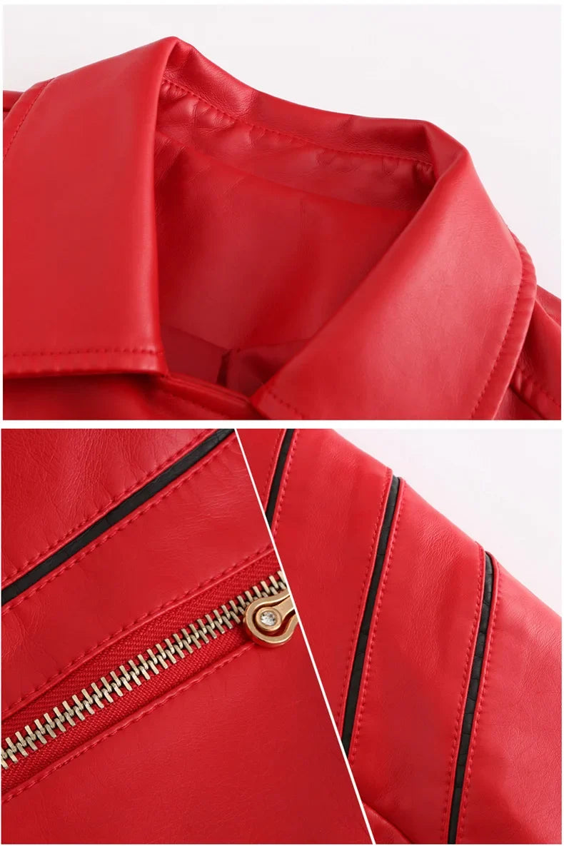 Vera | Asymmetrical Zip Leather Jacket